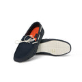 Braided Lace Loafers in Navy Rubber