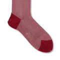 Oxford Red and White Blue Scotland Thread Long Socks