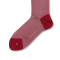 Oxford Red and White Blue Scotland Thread Long Socks