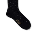 Oxford Navy and White Scotland Thread Long Socks
