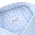 Striped Light Blue and Navy Double Cuff Shirt