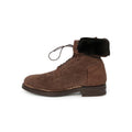 Colin Fur-Lined Boots in Brown Suede