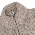 Cable Knit Sweater - Cashmere Zipped