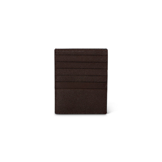 Brown Grained Leather Cardholder