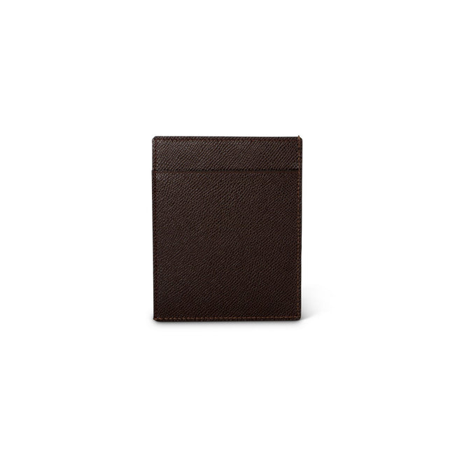 Brown Grained Leather Cardholder