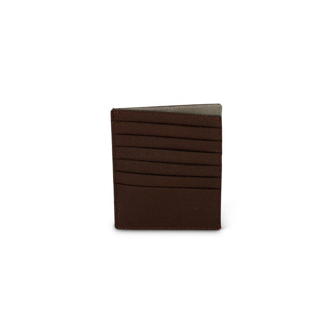 Brown Grained Leather Cardholder