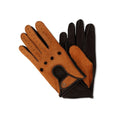 Driving Gloves - Berca Peccary Suede & Silver Steering Wheel
