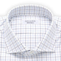 Shirt - Checkered Cotton Single Cuff Italian Collar