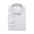 Shirt - Checkered Cotton Single Cuff Italian Collar