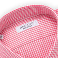 Shirt - Vichy Pattern Cotton Single Cuff Italian Collar