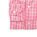Shirt - Vichy Pattern Cotton Single Cuff Italian Collar