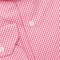 Shirt - Vichy Pattern Cotton Single Cuff Italian Collar