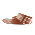 Natural Leather Embroidered Belt