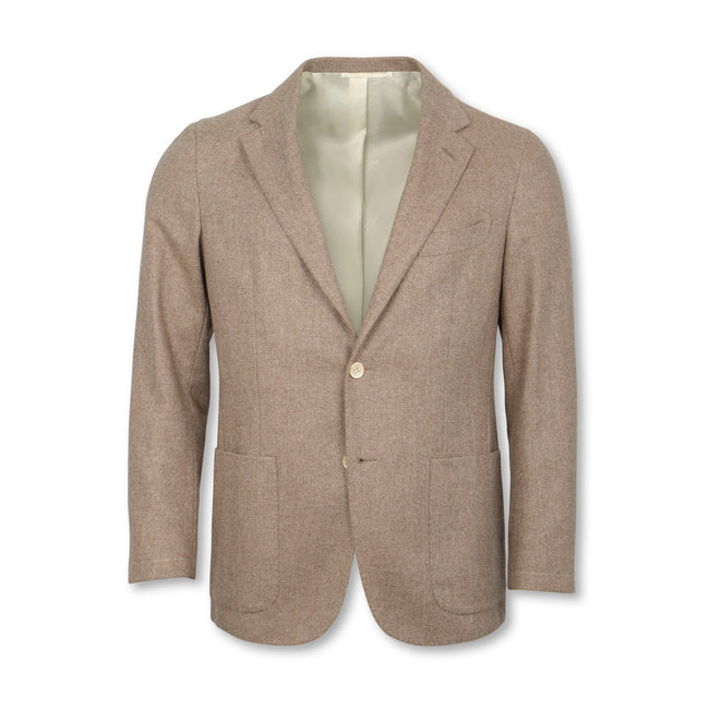 Suit Jacket Herringbone Cashmere Semi-Lined