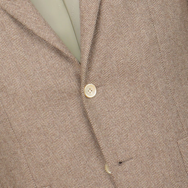 Suit Jacket Herringbone Cashmere Semi-Lined