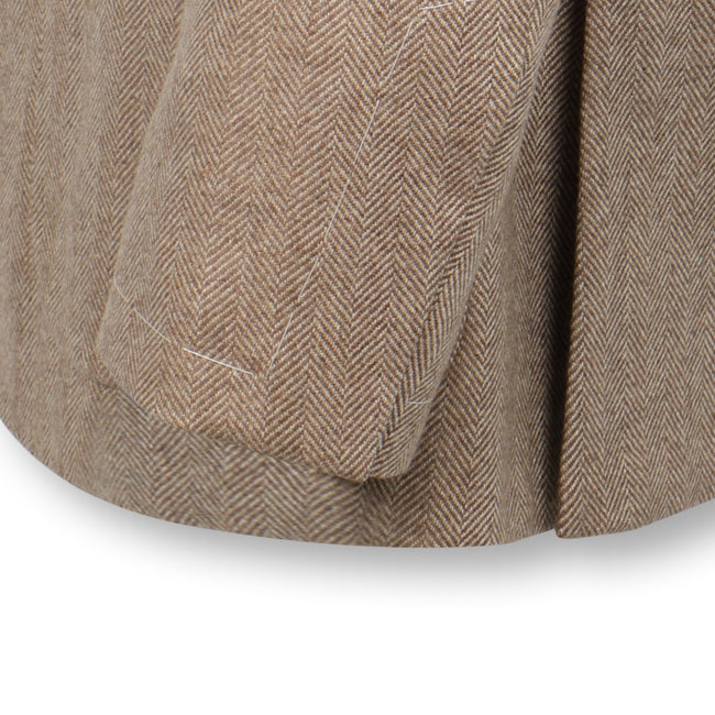 Suit Jacket Herringbone Cashmere Semi-Lined