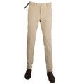 Microprinted Cotton Strech Pants – Beige
