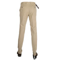 Microprinted Cotton Strech Pants – Beige