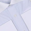 Striped Light Blue Double Cuff Shirt