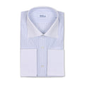 Striped Light Blue Double Cuff Shirt
