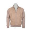 Bomber Jacket - Suede, Cashmere & Silk Zipped