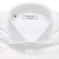 Shirt - Herringbone Cotton Double Cuff Italian Collar Neapolitan Shoulder