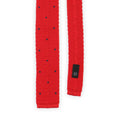 Tie - Knitted Silk With Embroidered Dots Square Cut