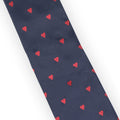Tie - Hearts Embroidered Silk