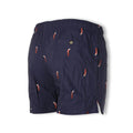 Swim Shorts - Red Chili Embroidered Nylon