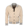 Bomber Jacket - Cotton Buttoned + Printed Interior