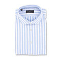 Shirt Bicolour Large Striped Cotton Single Cuff