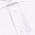 Striped Ecru, Brown and Navy Slim Double Cuff Shirt