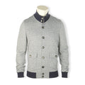White And Navy Bee Swarm Patterns Cotton Linen Cardigan-Jacket