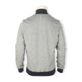 White And Navy Bee Swarm Patterns Cotton Linen Cardigan-Jacket