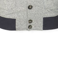 White And Navy Bee Swarm Patterns Cotton Linen Cardigan-Jacket
