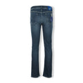 Medium Denim Jeans with Royal Blue and Turquoise Patch