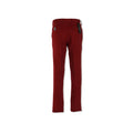 Burgundy Cotton Twill Slim Pants