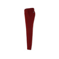 Burgundy Cotton Twill Slim Pants