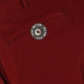 Burgundy Cotton Twill Slim Pants