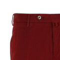 Burgundy Cotton Twill Slim Pants