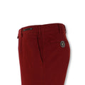 Burgundy Cotton Twill Slim Pants