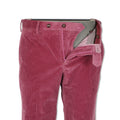 Pink Large Ribbed Corduroy Slim Pants