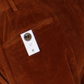 Rust Large Ribbed Corduroy Slim Pants