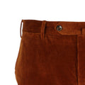 Rust Large Ribbed Corduroy Slim Pants