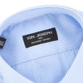 Striped Light Blue Poplin Slim Shirt