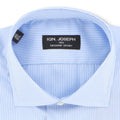Striped Light Blue Poplin Slim Shirt
