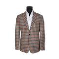 Checked Ecru Wool and Silk Jacket