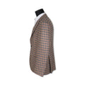Checked Ecru Wool and Silk Jacket
