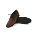 Toe-cap Laced Oxfords in Dark Brown Suede