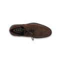 Toe-cap Laced Oxfords in Dark Brown Suede
